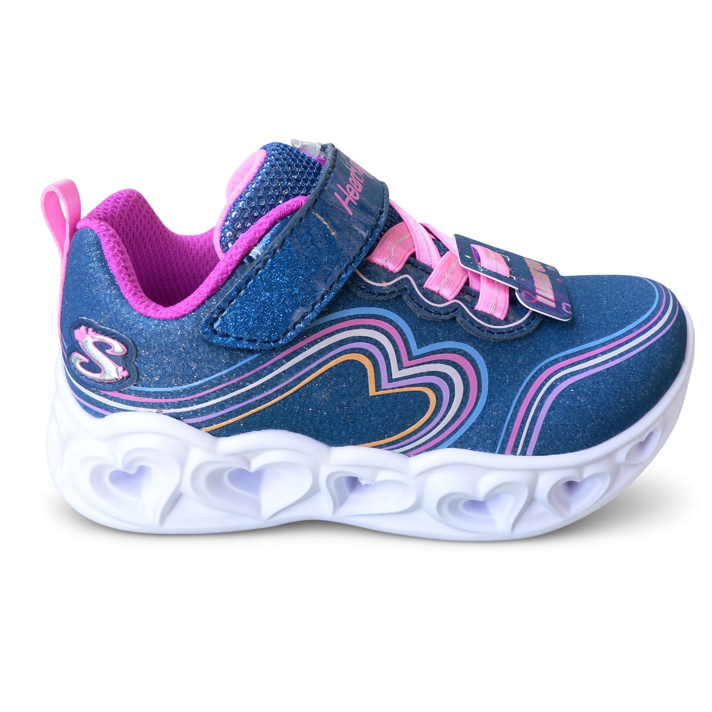 Vycházková blikající "botaska" na gum. a suchý zip- SKECHERS