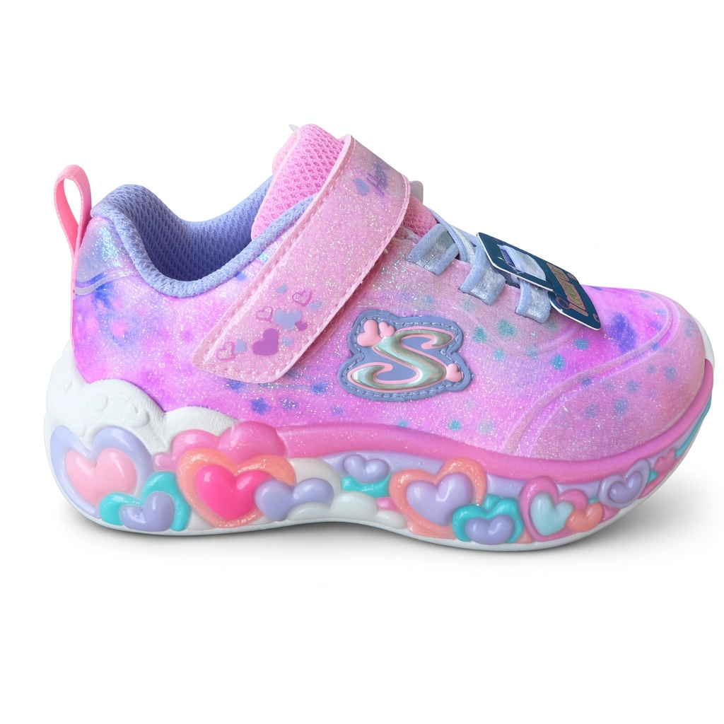 Vycházková blikající "botaska" na gum. a suchý zip- SKECHERS