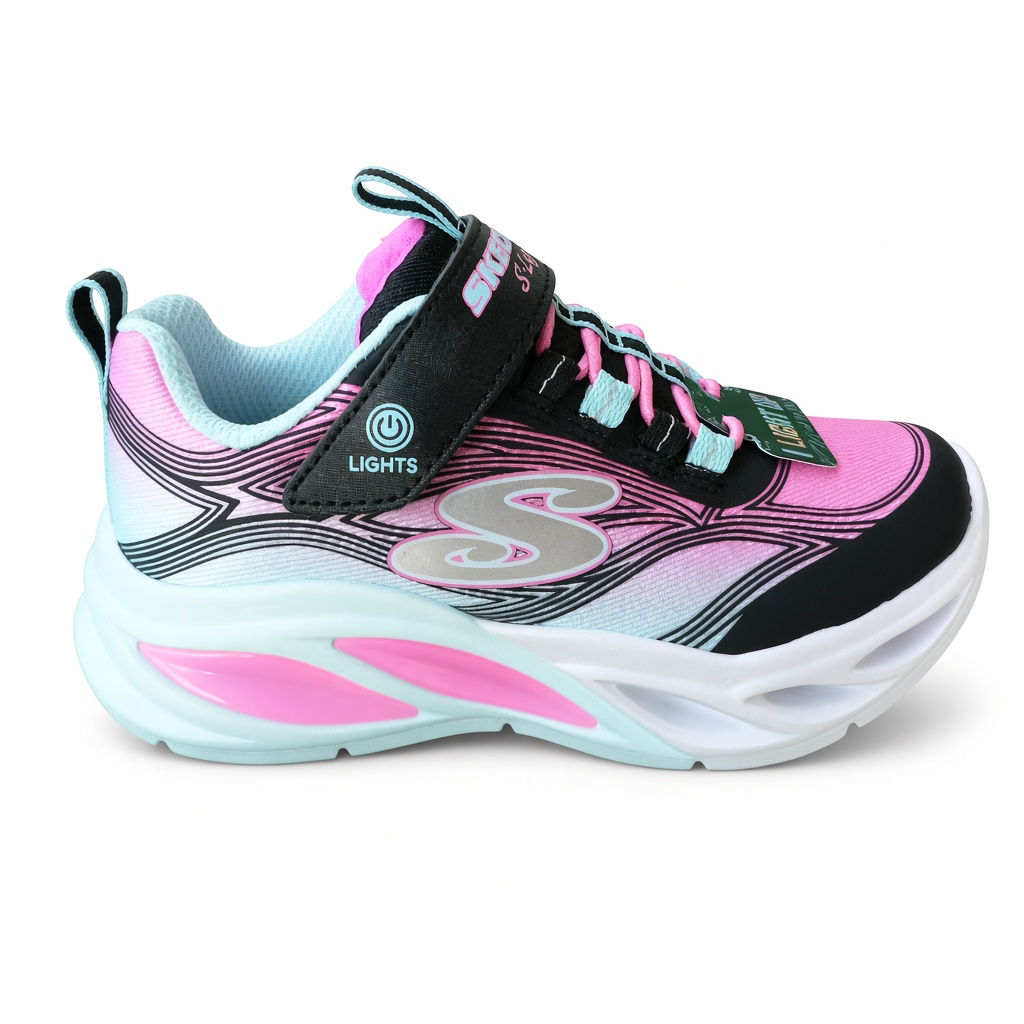 Vycházková blikající "botaska" na suchý zip - SKECHERS