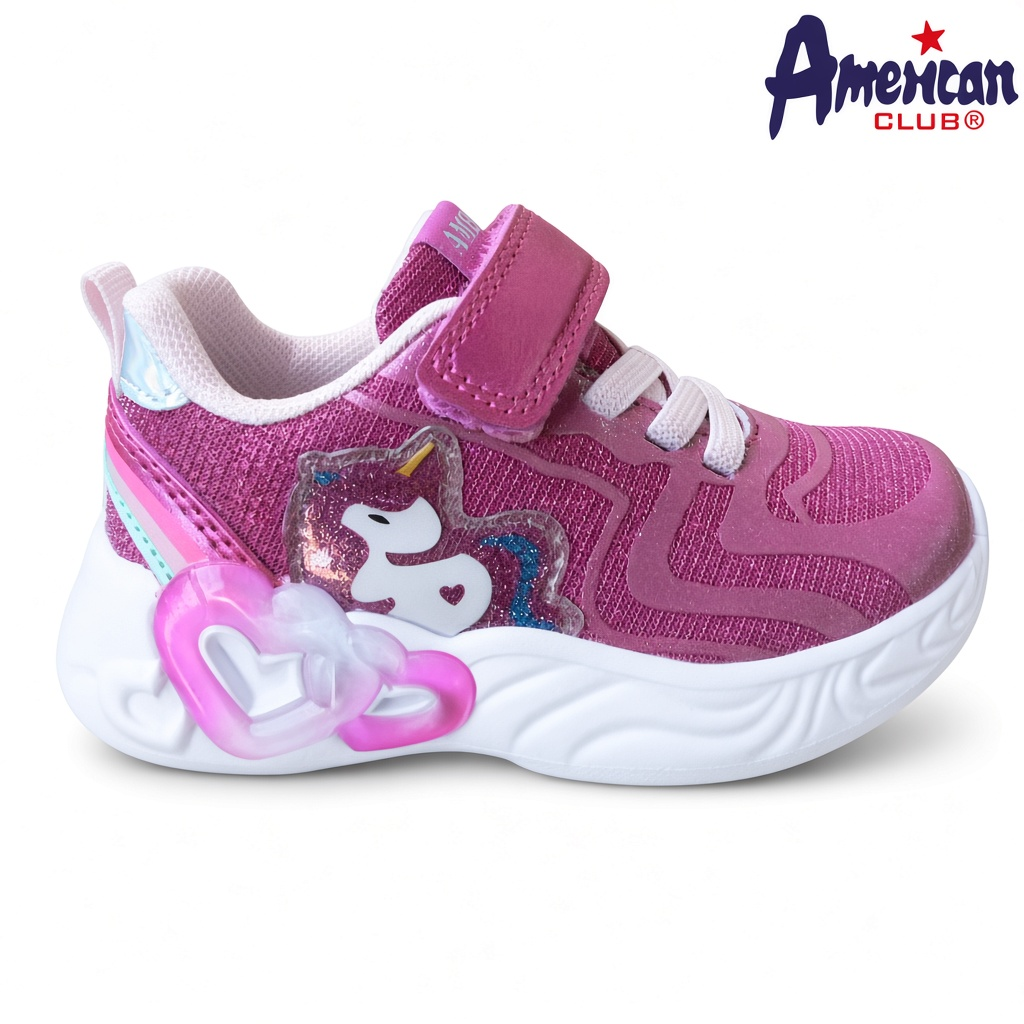 růžová botaska na gumičky a suchý zip - American Club